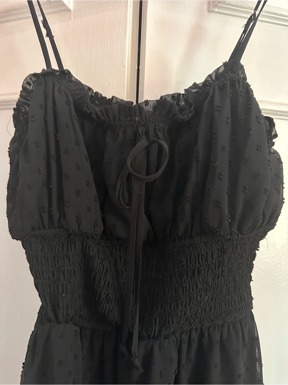 mi ami Black Ruffled Neckline Top - Picture 2 of 5